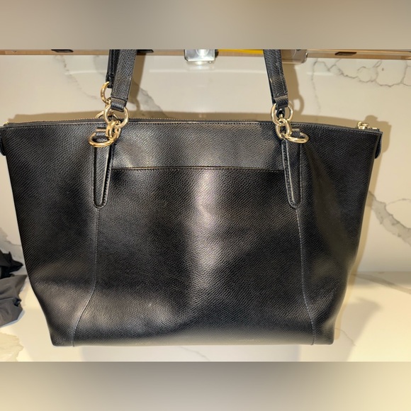 Coach Black Leather Tote Bag - Picture 9 of 16